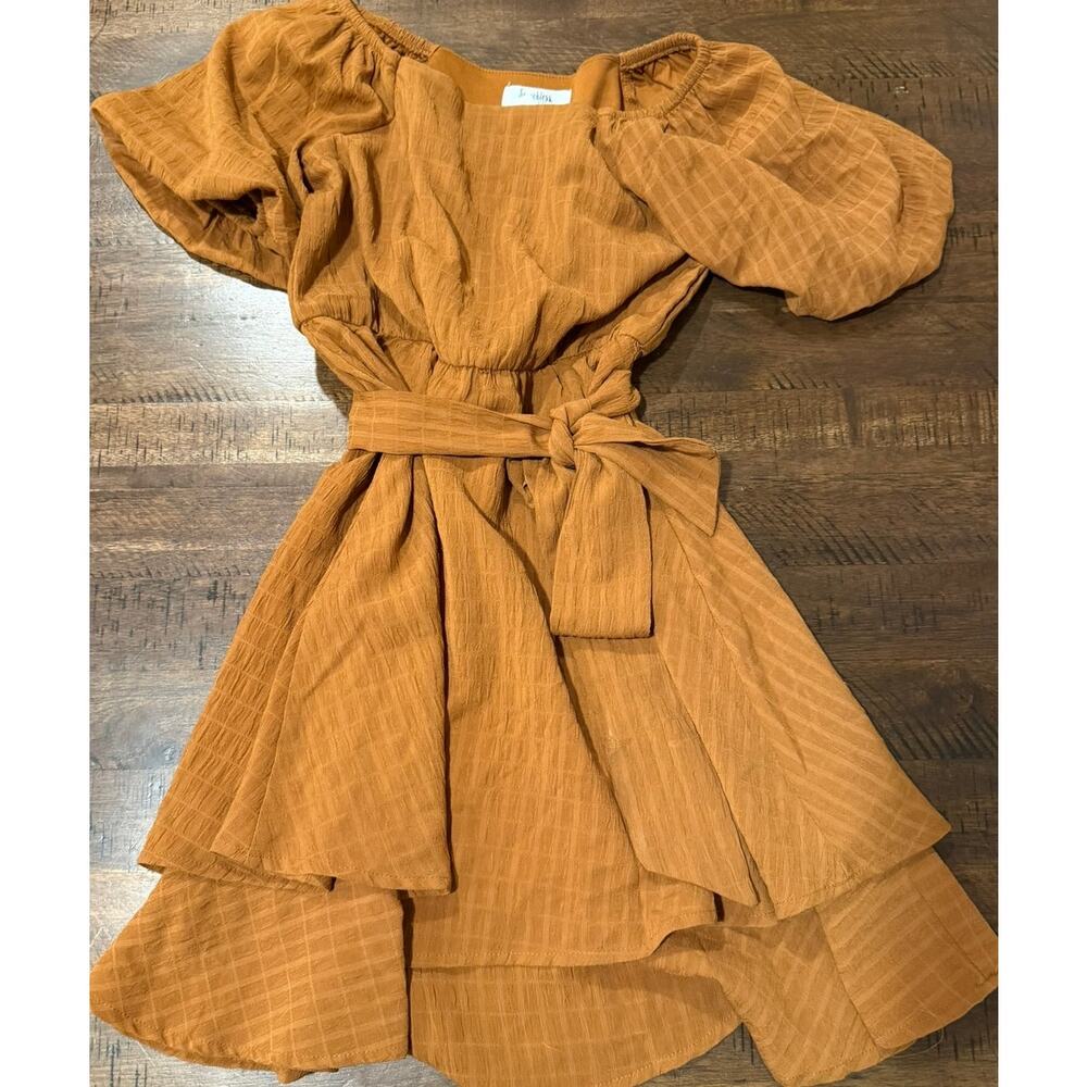 Speechless Girls' Balloon Sleeve Chiffon Dress